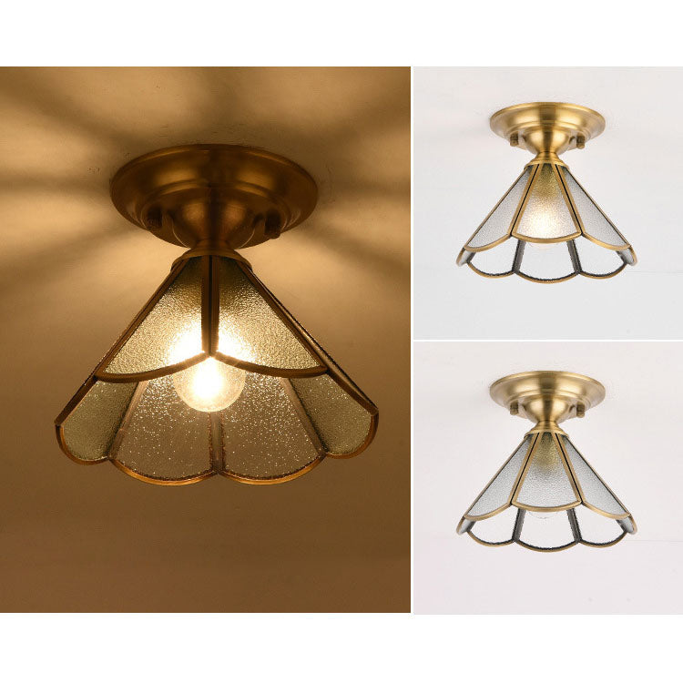 Frendorf | BrassCone Lux LED Deckenleuchte | Europäisches Design | Glas & Messing | Zeitloser Stil