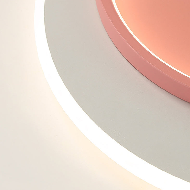 Moderne Einfachheit Kinder Eisen Acryl Kaninchen Runde LED Deckenleuchte Für Schlafzimmer