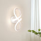 Contemporary Creative Spiral Ring Iron Silicone LED Wall Sconce Lamp For Bedroom
