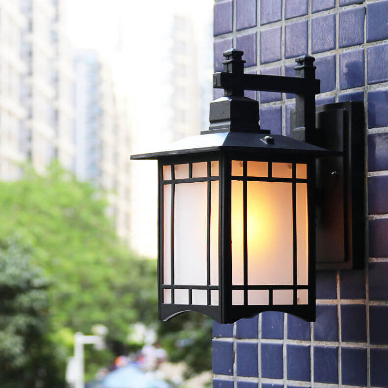 Frendorf | Pavilor Solar Wandlampe | Wasserdicht | Aluminium | Chinesischer Pavillon Stil