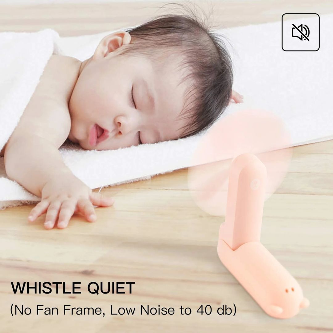 Frendorf | 3 In 1 Handheld Mini Ventilator | USB wiederaufladbar, faltbares Design & ideal für Reisen, Camping und Outdoor-Aktivitäten