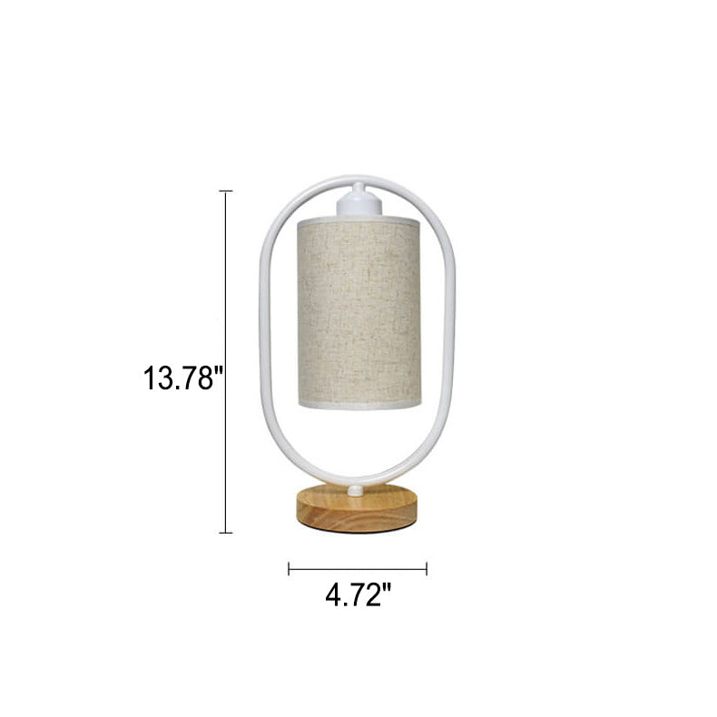 Frendorf | LinoLux Nordic Tischlampe | Dimmbar | Leinenschirm | LED Beleuchtung für Zuhause