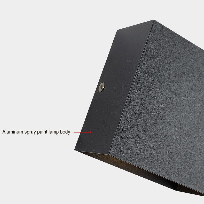 Moderne Minimalistische Quadratische Aluminium LED Wandleuchte