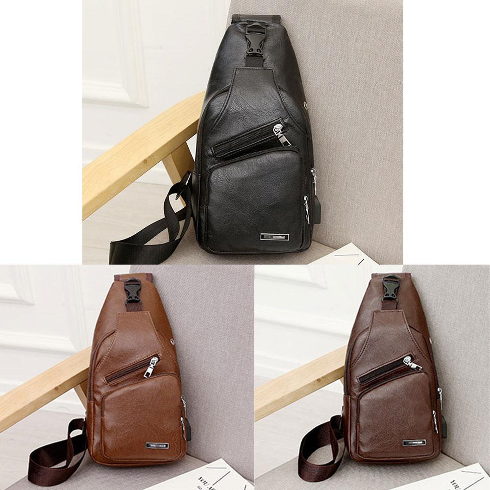 Frendorf | Schultertasche Crossbodytasche für Herren mit USB-Ladeanschluss