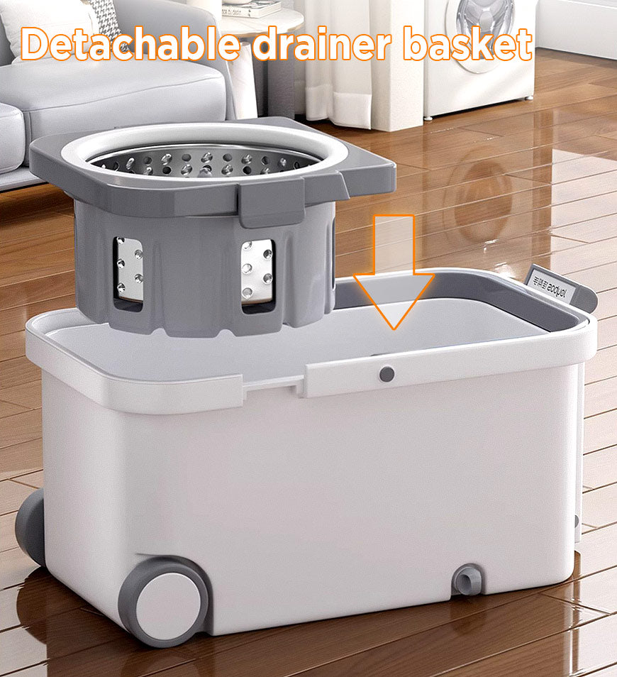 Frendorf | 360° Drehbarer Wischmopp- und Eimer-Set mit Auswringsystem F63