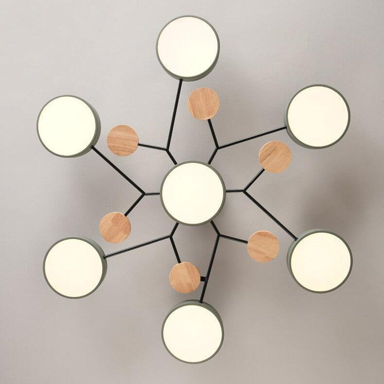 Frendorf | NordLuxe Molekül Design LED Deckenleuchte | Skandinavischer Stil | Semi-Flush Mount | Wohnraumbeleuchtung