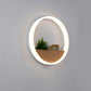 Frendorf | Lumoshelf LED Wandleuchte | Massivholz mit Ablage | Runde Wandlampe | Warm- & Weißlicht