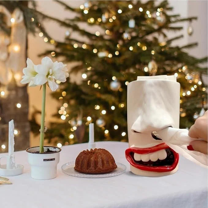 Frendorf | Lustiger Taschentuchboxhalter | Handgemachtes Gesicht mit Nasen-Spender | Originelle Wohn- & Bürodekoration