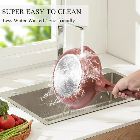 Frendorf | 30 cm Antihaft-Toxin-frei Keramik-Deep-Frying-Pfanne mit Deckel Kochgeschirr