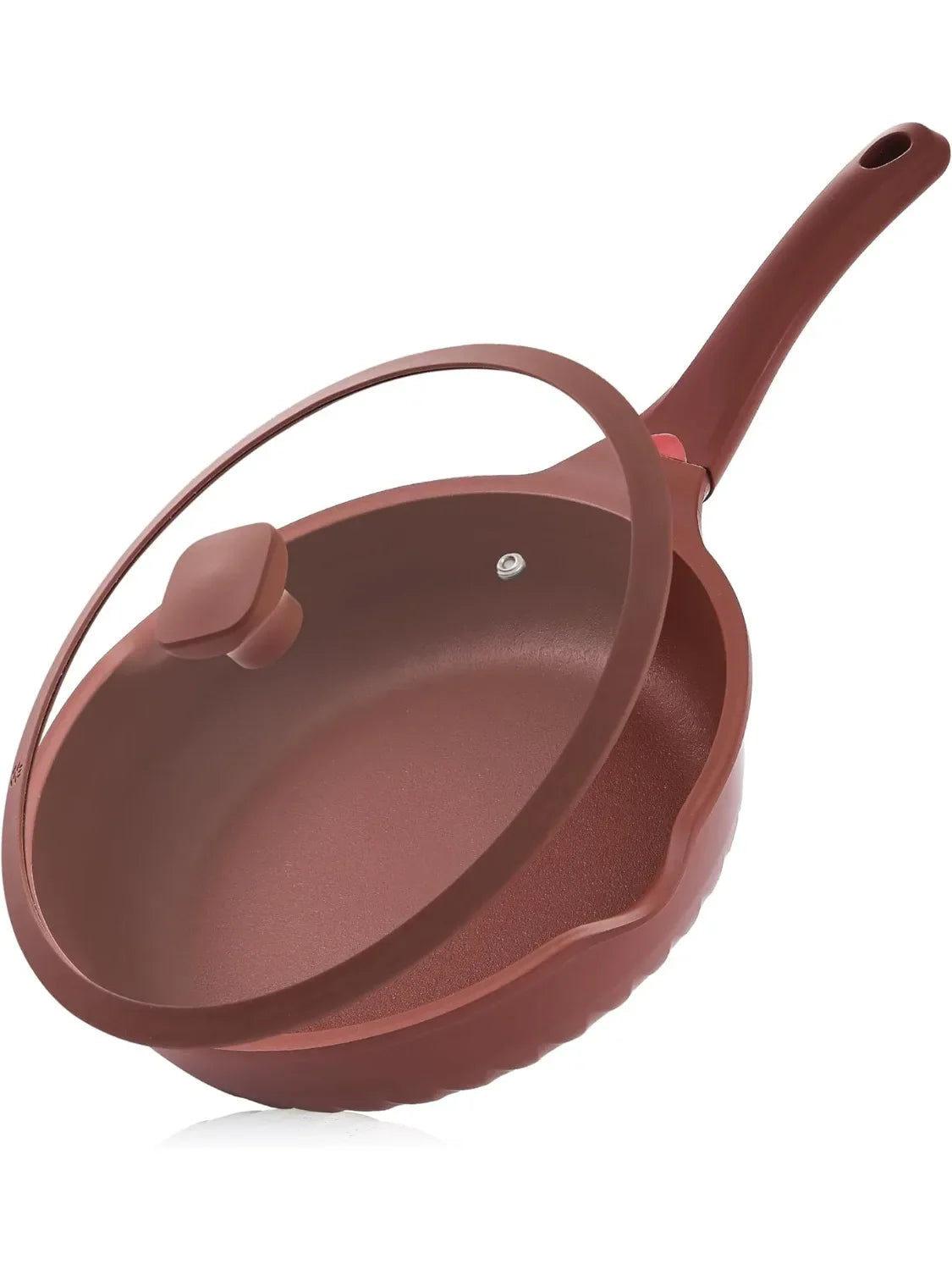 Frendorf | 30 cm Antihaft-Toxin-frei Keramik-Deep-Frying-Pfanne mit Deckel Kochgeschirr