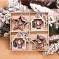 Frendorf | 12pcs Holz Weihnachtsbaum Anhänger Set