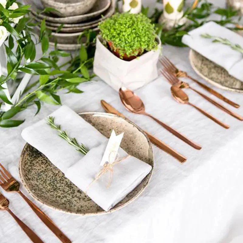 Frendorf | 12 Stück Servietten aus Baumwolle Tischservietten Abendessen Servietten für Party