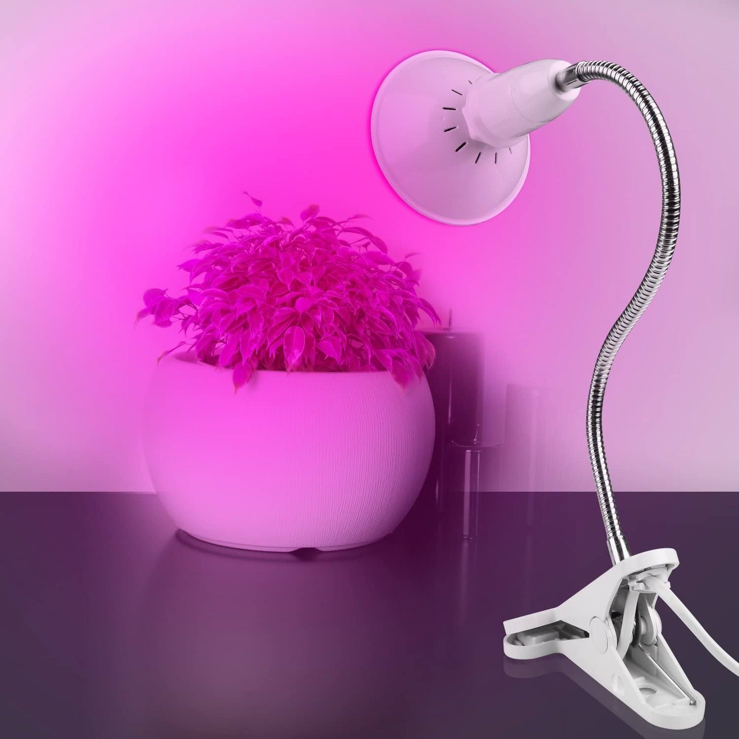 Frendorf | 12W LED 360° drehbares Pflanzenwachstumslicht mit Tischklammer