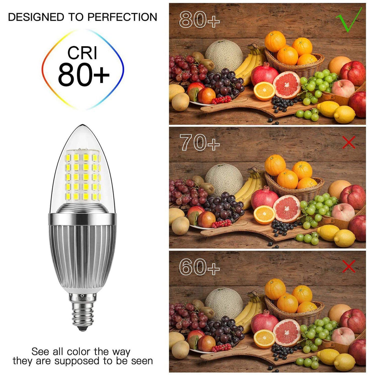 Frendorf | 12W LED Leuchterbirne Nicht Dimmbar 100-Watt Glühbirnen Äquivalent