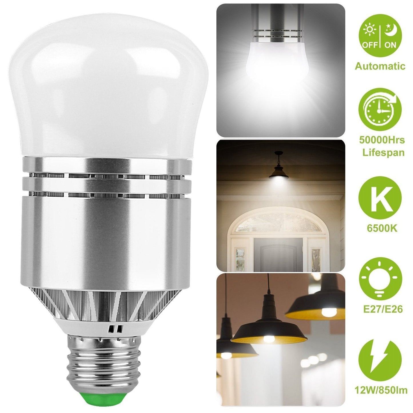 Frendorf | 12W Lichtsensor Globuslampen Dämmerung