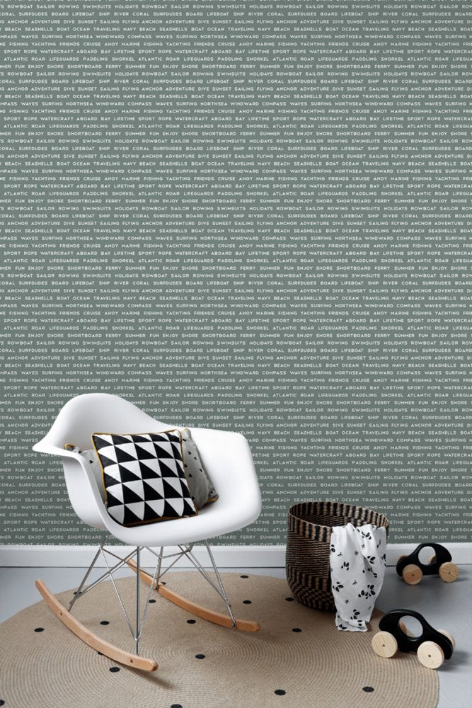 Frendorf | Grau Vlies Tapete mit Texten 138960, Regatta Crew, Esta Home