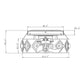 13" Srinager Modern DC Motor Flush Mount Reversible Crystal Deckenventilator mit Beleuchtung und Fernbedienung