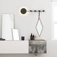 Frendorf | 27,5"/39" Breite Schwarz/Weiß Runde LED Wandlampe Simplicity LED Acryl Wandleuchte in Warm/Weiß Licht mit Aufhängern