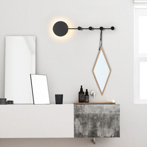 Frendorf | 27,5"/39" Breite Schwarz/Weiß Runde LED Wandlampe Simplicity LED Acryl Wandleuchte in Warm/Weiß Licht mit Aufhängern
