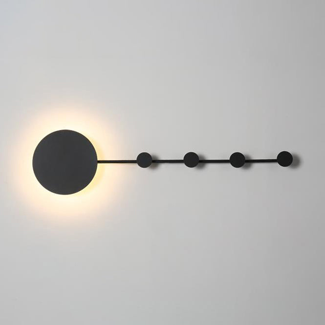 Frendorf | 27,5"/39" Breite Schwarz/Weiß Runde LED Wandlampe Simplicity LED Acryl Wandleuchte in Warm/Weiß Licht mit Aufhängern