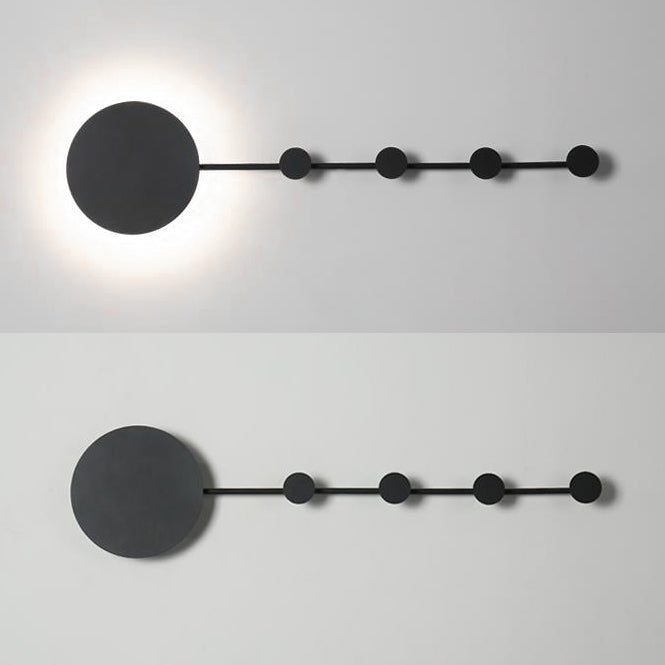 Frendorf | 27,5"/39" Breite Schwarz/Weiß Runde LED Wandlampe Simplicity LED Acryl Wandleuchte in Warm/Weiß Licht mit Aufhängern