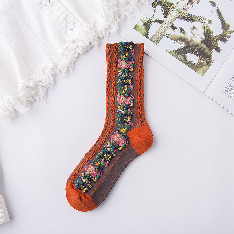 Frendorf | BloomSteps – Vintage-Stickersocken für stilvollen Komfort
