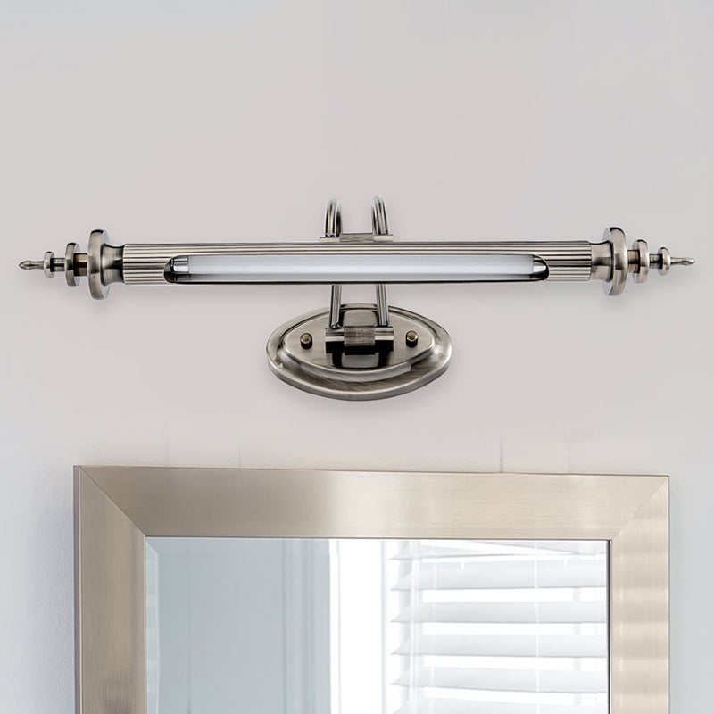 Frendorf | Verchroomd Nikkel Lineaire Vanity Wandlamp Modern 18"/29.5" W LED Metaal Wandverlichting Fixture in Warm/Wit Licht