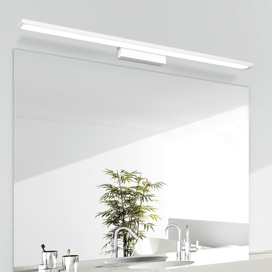 Schwarz/Weiß Slim Vanity Lampe mit rechteckigem Schirm Einfaches 16"/23.5" W LED Acryl Wandleuchte über Spiegel