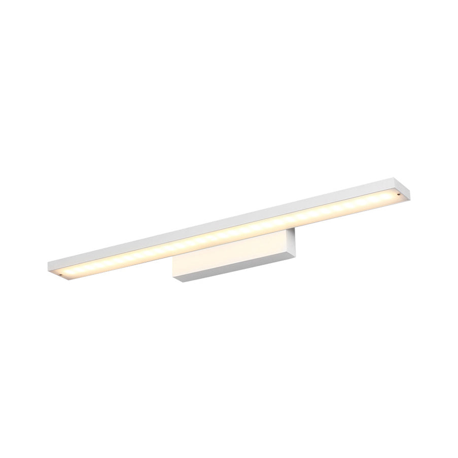 Schwarz/Weiß Slim Vanity Lampe mit rechteckigem Schirm Einfaches 16"/23.5" W LED Acryl Wandleuchte über Spiegel