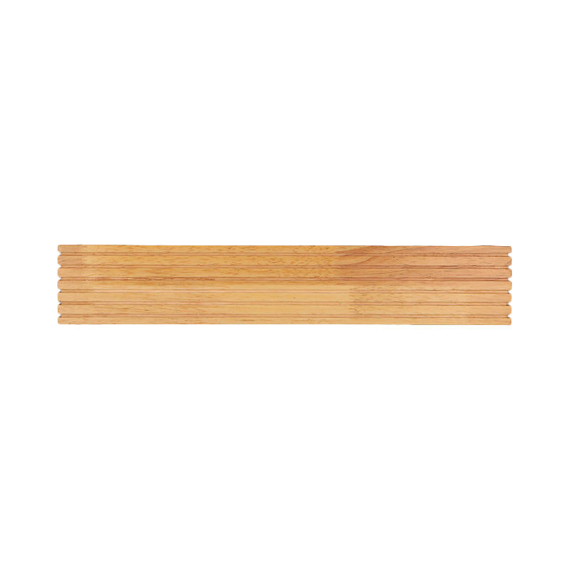Frendorf | Gestreepte slaapkamer wandlamp hedendaags houten 14"/18"/21.5" breed 1-kops beige LED op en neer lichtarmatuur in warm/wit licht