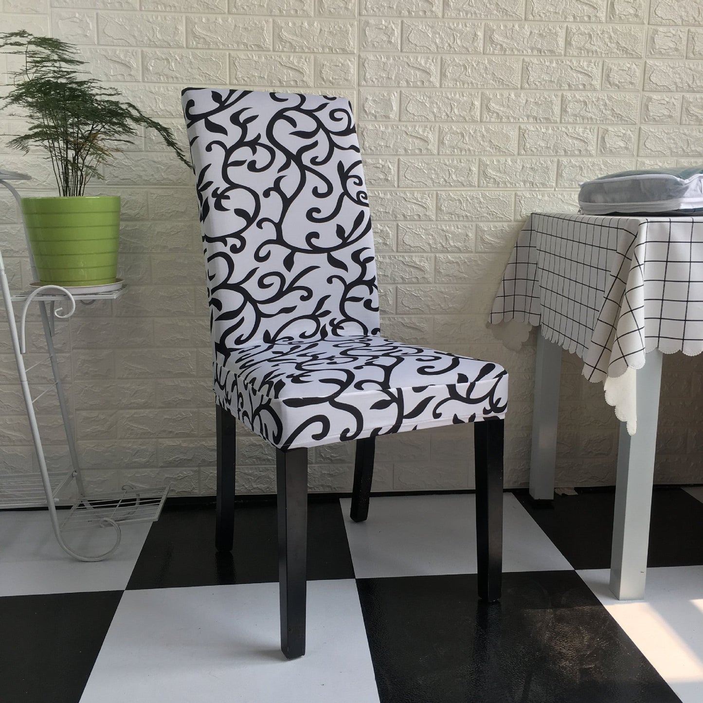 Dehnbare Stuhlhusse, Bedruckte Dehnbare Esszimmer-Stuhlhusse