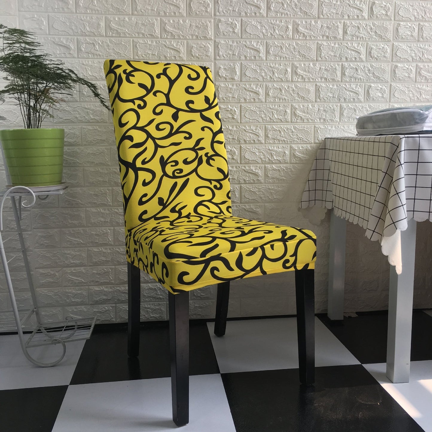 Dehnbare Stuhlhusse, Bedruckte Dehnbare Esszimmer-Stuhlhusse