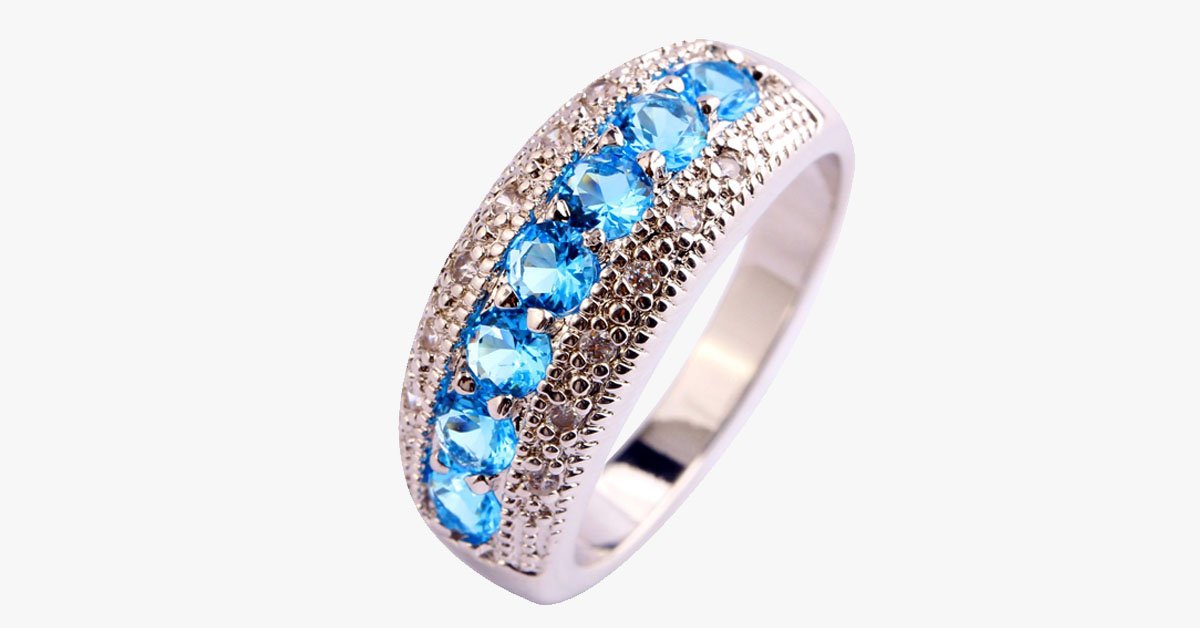 Frendorf | Runder Schnitt Saphir Aquamarin Ring