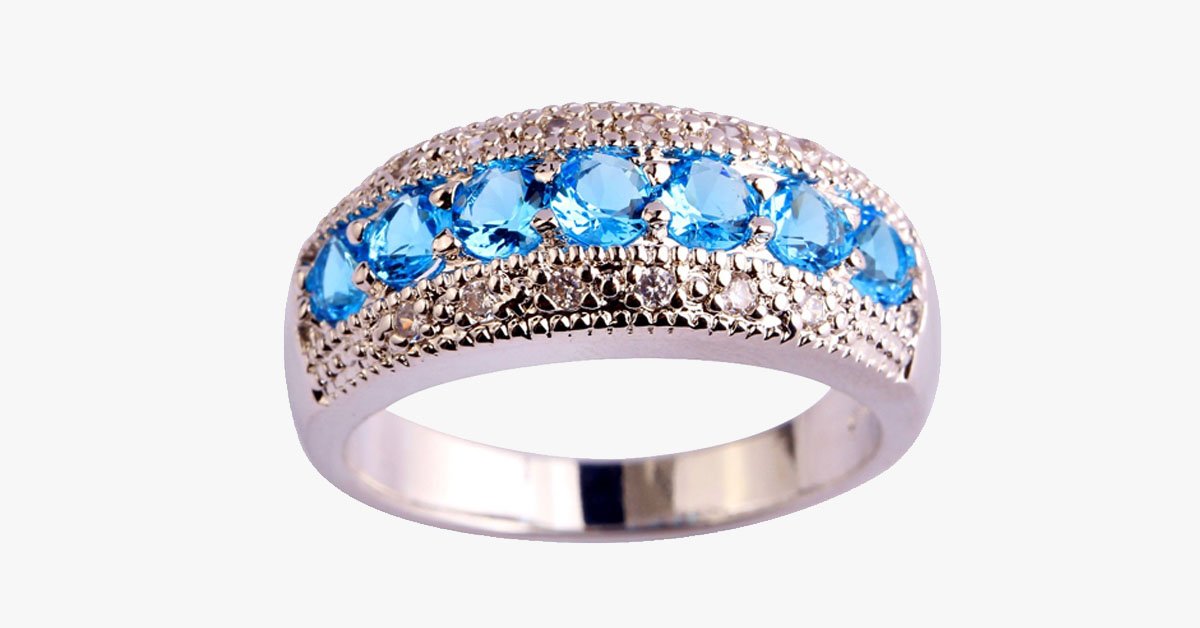 Frendorf | Runder Schnitt Saphir Aquamarin Ring