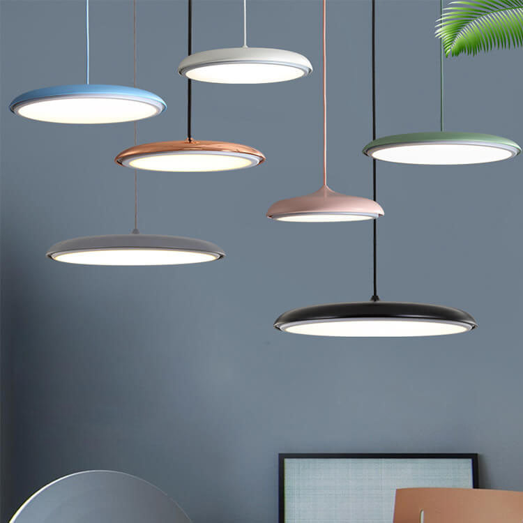 Macaron Flying Saucer Metall LED Pendelleuchte