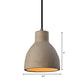 6.5"/8.5"/10.5" Dia Barn/Zylinder/Dom Zement Pendelleuchte Industrie 1 Licht Esszimmertisch Deckenleuchte mit verstellbarem Kabel in Grau