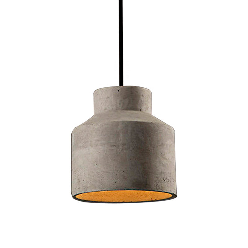 6.5"/8.5"/10.5" Dia Barn/Zylinder/Dom Zement Pendelleuchte Industrie 1 Licht Esszimmertisch Deckenleuchte mit verstellbarem Kabel in Grau