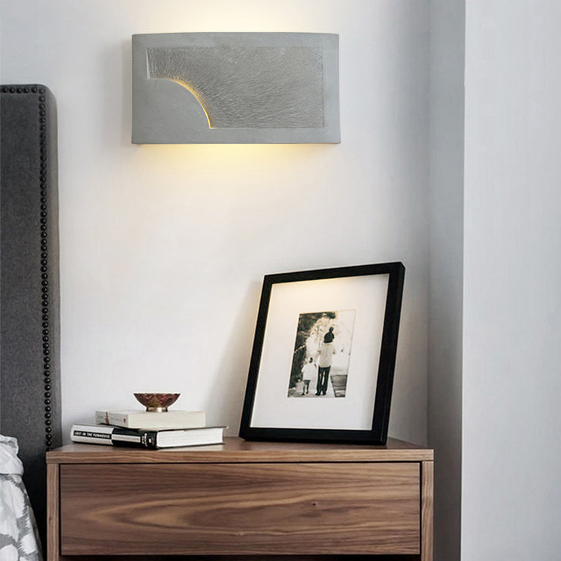 Frendorf | Zement Schüssel/Zylinder Schirm Wandbeleuchtung Moderner Stil 1 Licht Badezimmer Wandlicht Leuchte in Grau