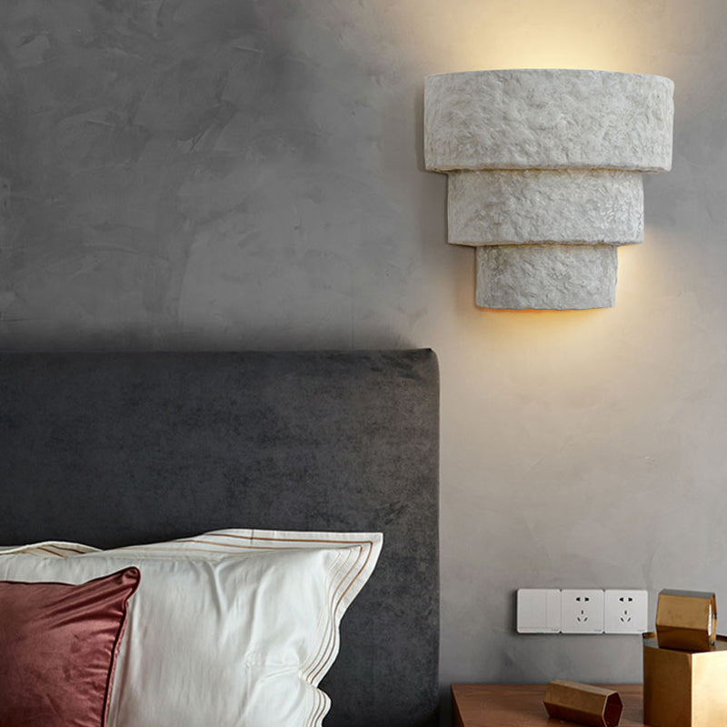 Frendorf | Zement Schüssel/Zylinder Schirm Wandbeleuchtung Moderner Stil 1 Licht Badezimmer Wandlicht Leuchte in Grau
