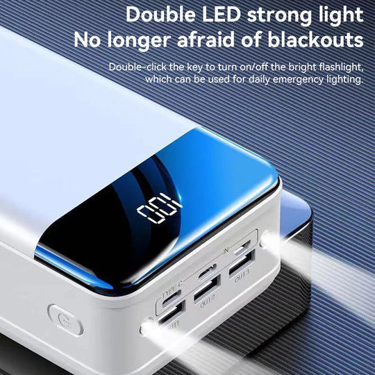 Frendorf | 100000mAh Große Kapazität Power Bank Mobiltelefon Super Schnellladegerät Mobiles Stromversorgung Tablet Laptop Externe Stromversorgung