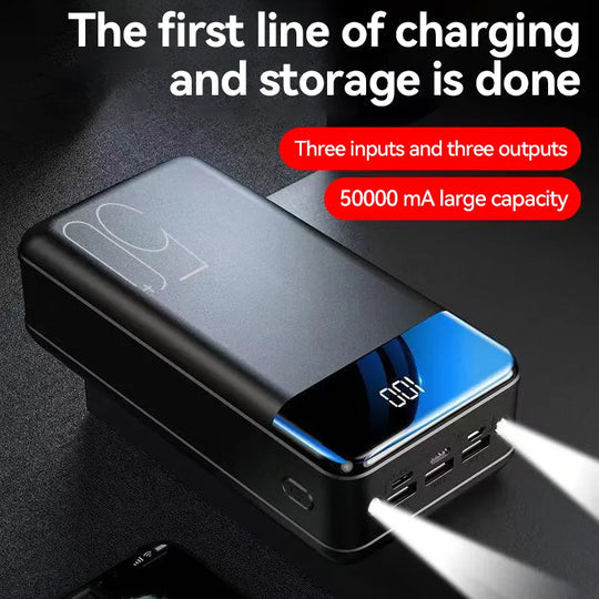 Frendorf | 100000mAh Große Kapazität Power Bank Mobiltelefon Super Schnellladegerät Mobiles Stromversorgung Tablet Laptop Externe Stromversorgung