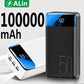 Frendorf | 100000mAh Große Kapazität Power Bank Mobiltelefon Super Schnellladegerät Mobiles Stromversorgung Tablet Laptop Externe Stromversorgung