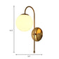 Frendorf | Messing Globus Wandlamp Moderne Opale Glas 1 Licht Koffiehuis Wandlamp Armatuur