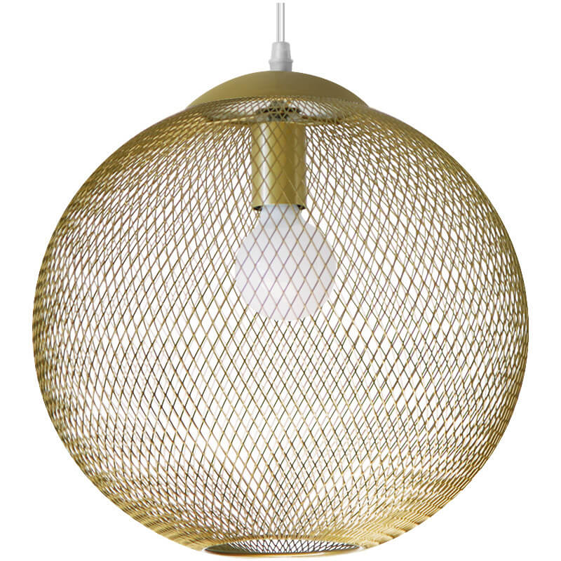 Frendorf | MeshGlow – Industrielle Globus Eisen Netz Hängeleuchte | Modernes Design | Perfekte Beleuchtung
