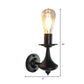 Frendorf | Metalen Zwarte Wandlamp Exposed Bulb 1/2-Licht Industriële Vintage Wandmontage Licht voor Woonkamer