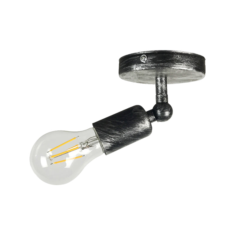 Frendorf | Georgian Mini Wandlamp met Open Peertje Rustieke Stijl 1 Hoofd Slaapkamer Verstelbare Wandverlichting in Antiek Messing / Verweerd Koper
