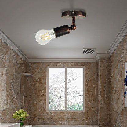 Frendorf | Georgian Mini Wandlamp met Open Peertje Rustieke Stijl 1 Hoofd Slaapkamer Verstelbare Wandverlichting in Antiek Messing / Verweerd Koper