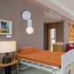 Frendorf | Gehoekte Slaapkamer Wandverlichting Retro Stijl Metalen 1 Lamp Wit/Chroom Afwerking Sconcelamp