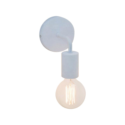 Frendorf | Gehoekte Slaapkamer Wandverlichting Retro Stijl Metalen 1 Lamp Wit/Chroom Afwerking Sconcelamp
