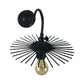 Frendorf | Open Bulb Innenwandleuchte mit Sputnik-Design Vintage-Stil Metall 1 Licht Schwarz Wandleuchte